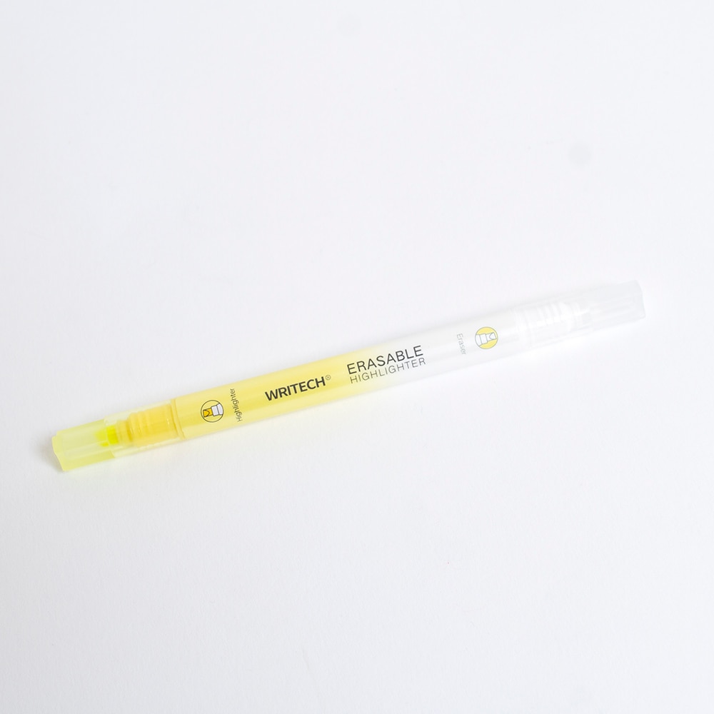 Writech, Highlighters, Art & School, Chisel Tip, Erasable, 715055, Neon Yellow